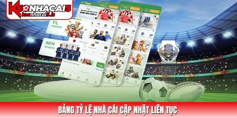 Bảng Tỷ lệ nhà cái cập nhật liên tục 2026